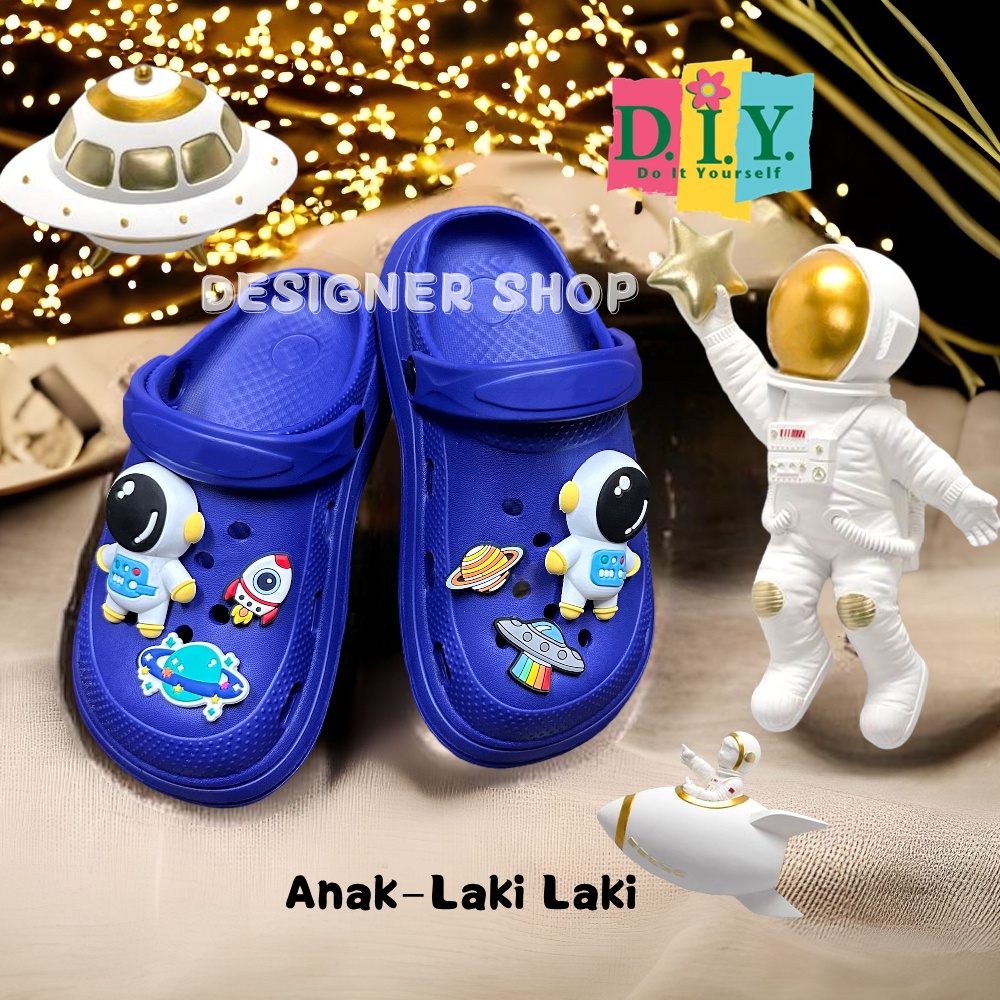 Sepatu Sandal Jelly Baim CROCS Anak Laki Laki Terbaru 2023 EVA/RINGA Jibbitz DIY