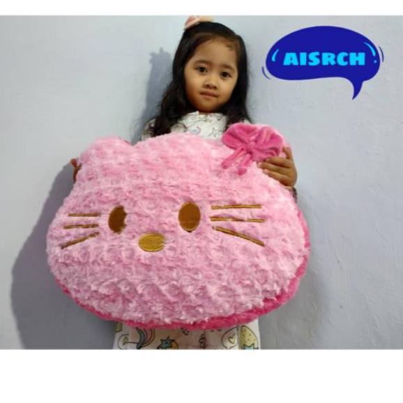 ➴ boneka hello kitty/ bantal hello kitty/ bantal boneka/boneka bantal karkter/Boneka kepala karakter
