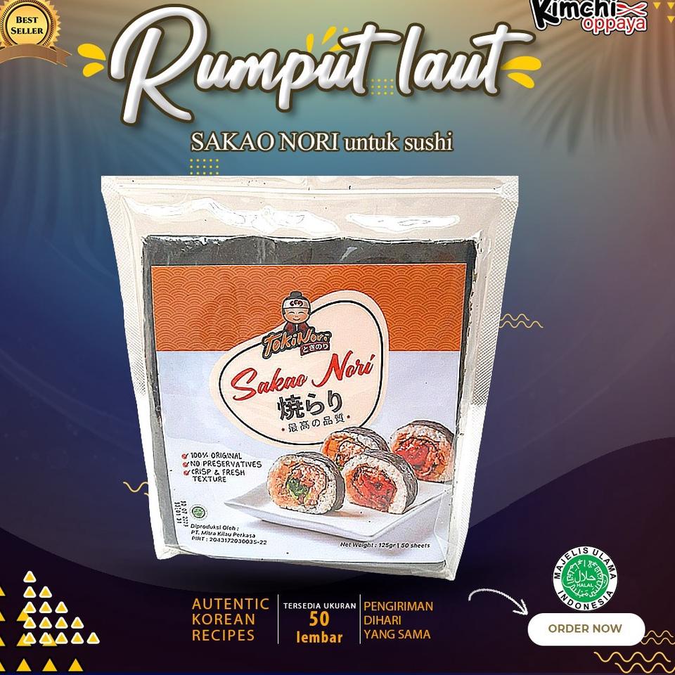 

➤ Sakao Nori Isi 50 Lembar Untuk Kimbab Sushi Kimbab Korea Sakao Nori ➪
