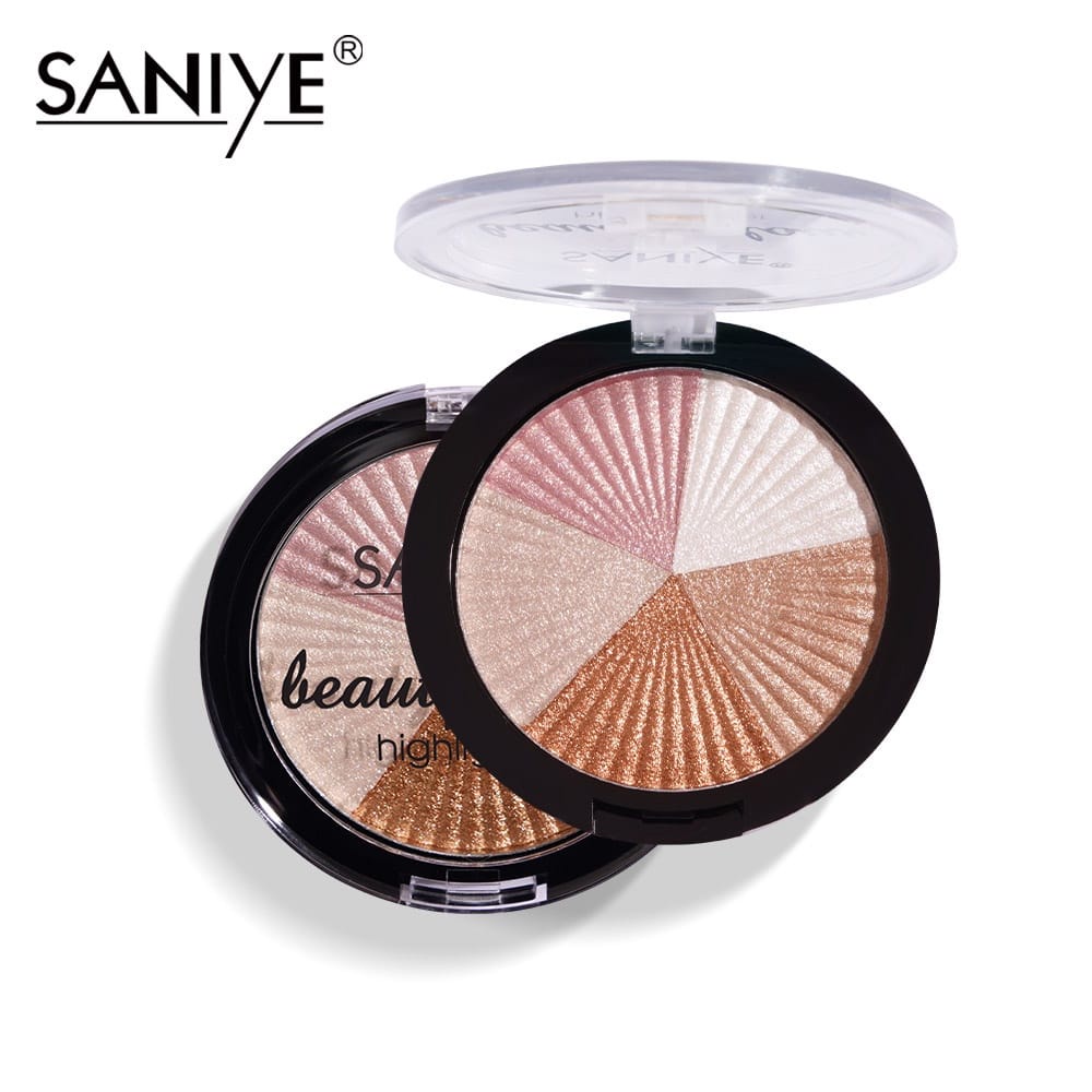 [100%ORIGINAL] SANIYE 5 Warna Shimmer Wajah Highlighter Dan Eyeshadow Palette Profesional Makeup E0155