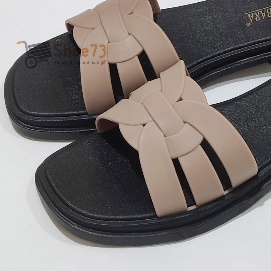 BARA BARA JSL 2205  -10C SIZE 36-40 ORIGINAL l Sandal Selop jelly wanita l Sendal kokop cewek impor