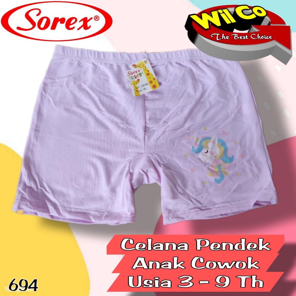 K694 - CELANA DALAM BOXER ANAK WANITA SOREX SIZE M - L - XL HARGA PER 1 PCS