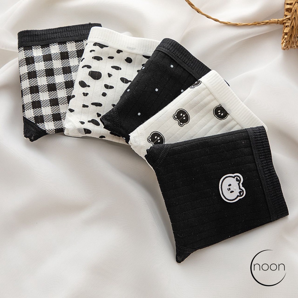 NOON (malicious) Celana Dalam CD Wanita Korea Motif Lucu Imut Katun Undies Import Impor Renda Lace Sorella Sorex Grosir Lusinan Murmer Sempak Cewek Remaja Young Hearts