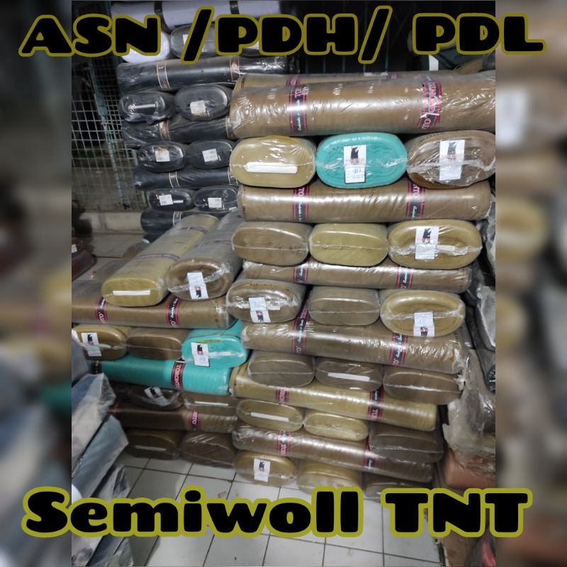 Kain Pemda khaky semiwoll serat kayu seragam pns pdh pdl psh  0'5 M