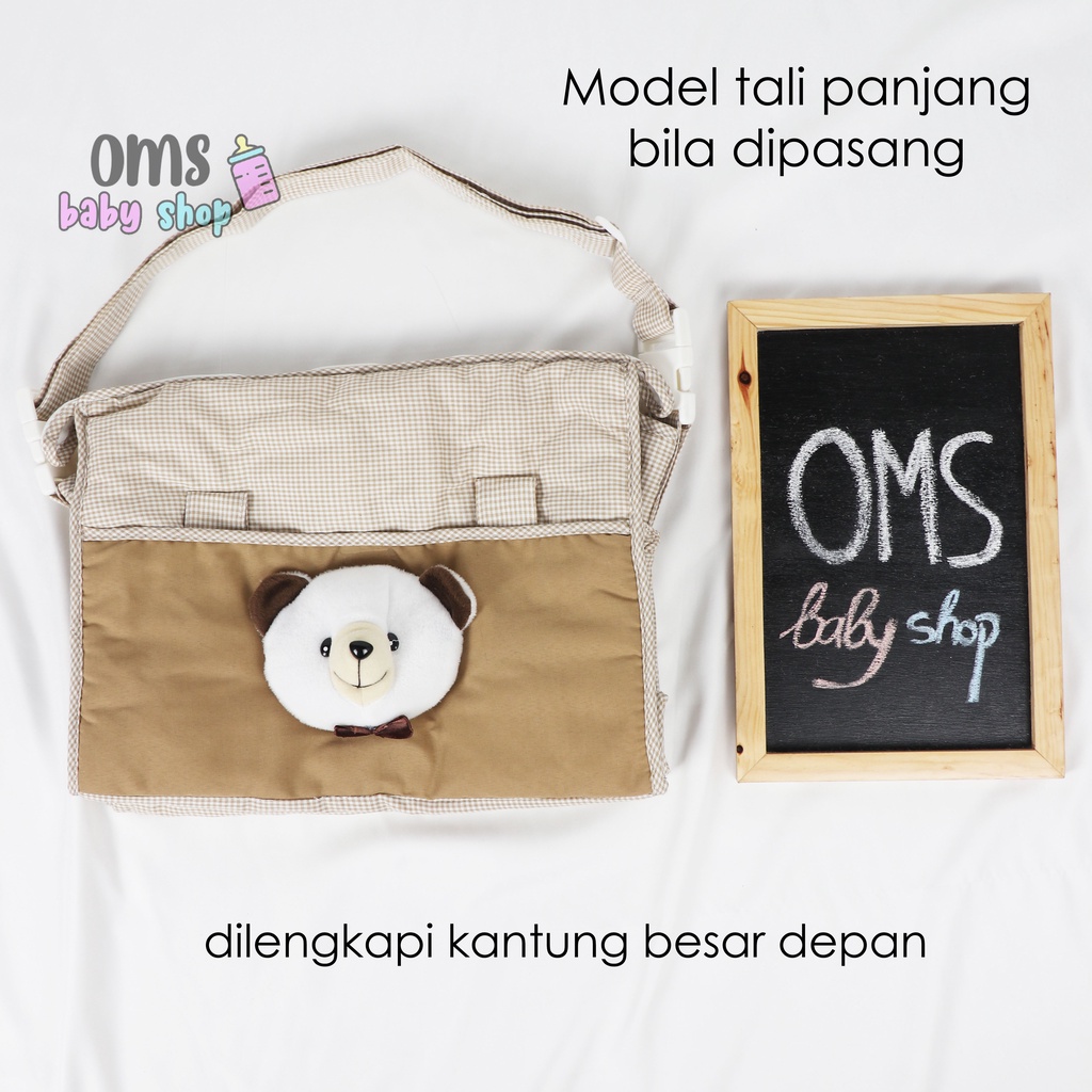 [FREE TAS MIKA] Tas Perlengkapan Bayi / Diaper Bag Motif Boneka Lucu / 30 x 40 cm