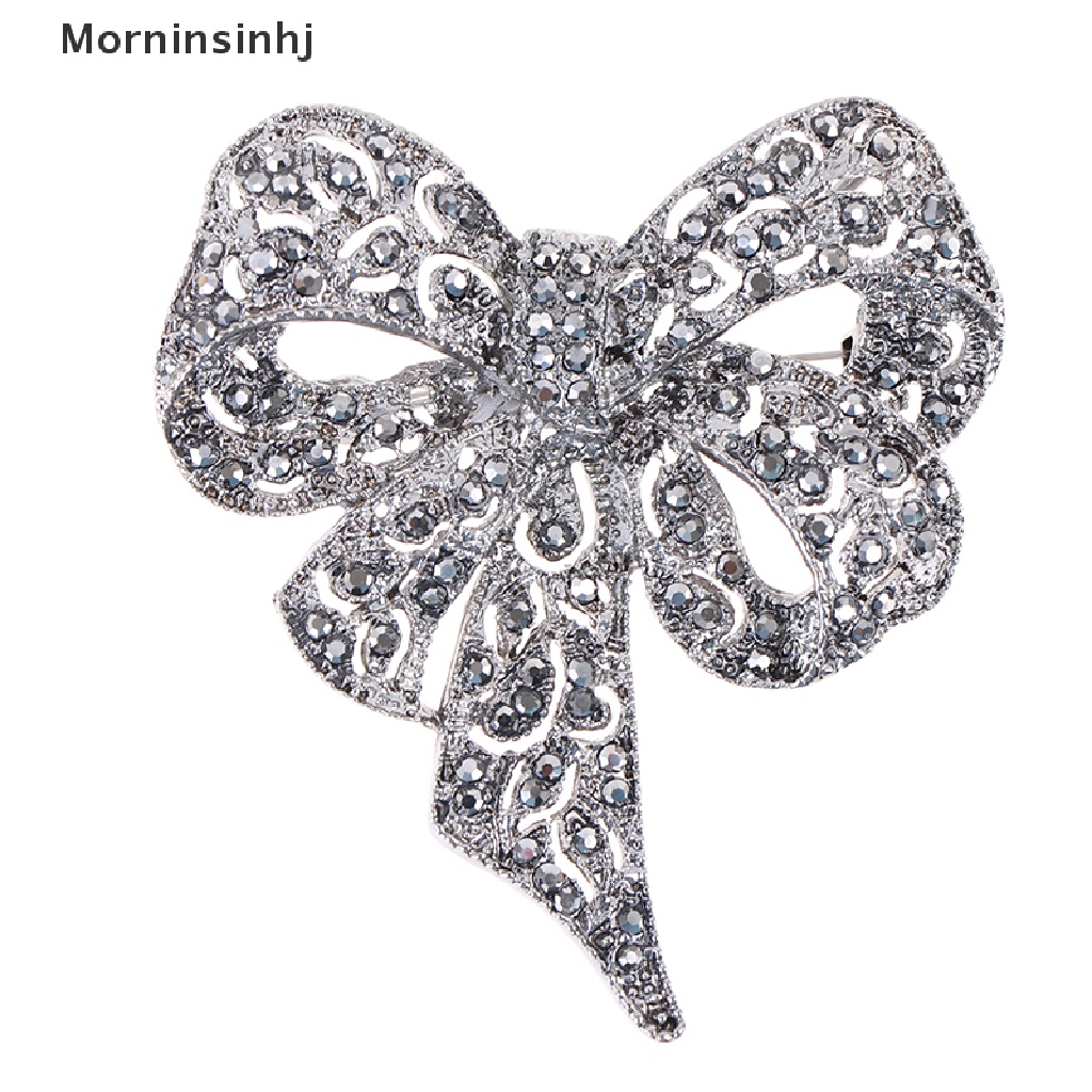 Mornin Berlian Imitasi Ikatan Simpul Bros Wanita Bunga Logam Pernikahan Pesta Kantor Pin Hadiah id