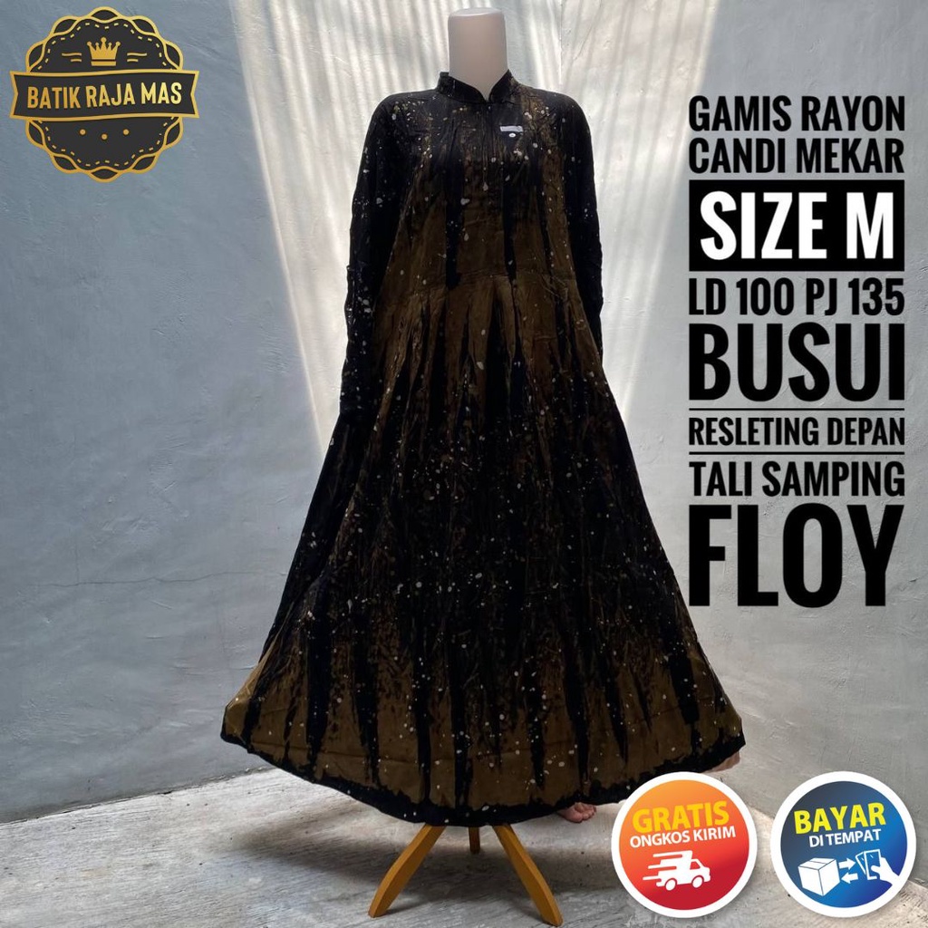 Gamis Lebaran Terbaru 2023 Model Gamis Terbaru Busui Friendly Resleting Depan Tali Samping Floy Klok