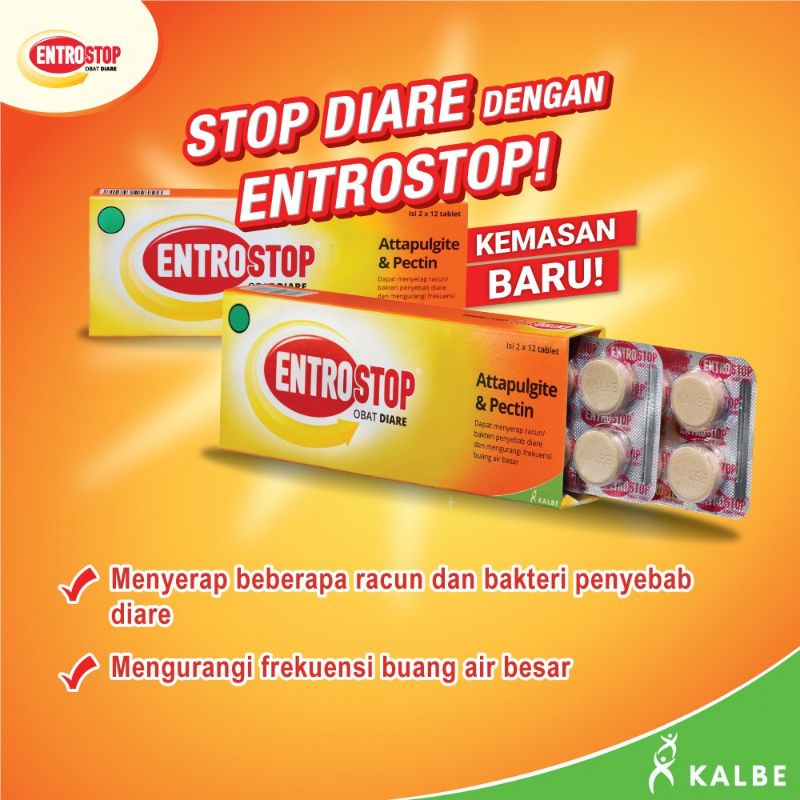 Entrostop 1 BOX 2 Blister @ 10 Tablet - Obat Diare