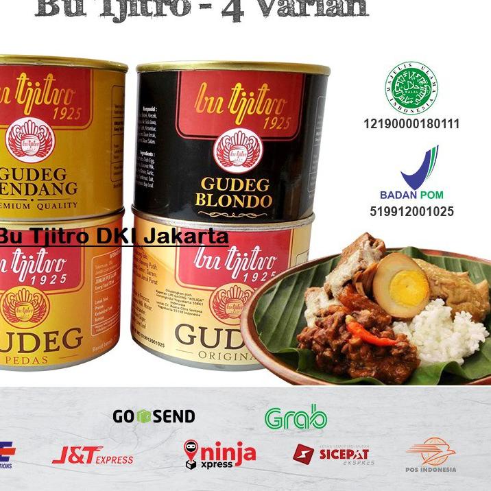 

☛ Gudeg Kaleng Bu Tjitro Paket Hemat Komplit/ All Varian 100% Asli Produksi Terbaru ☉