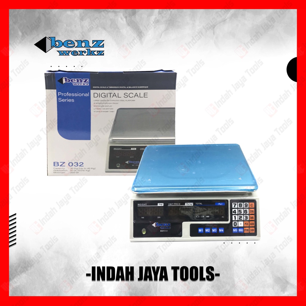 BENZ BZ 032 Timbangan Duduk Digital 40 Kg - Buah Sayur Laundry Scale
