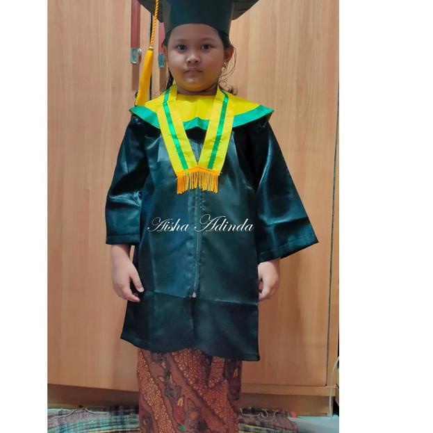 ✴ BAJU TOGA WISUDA ANAK TK PAUD SETELAN 1 SET BERKUALITAS ORIGINAL 100% SUPPLIER BEST SELLER ☋