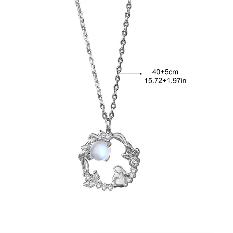 Kalung Mutiara Kelinci Lucu Rantai Tulang Selangka Fashion Korea Kalung Elegan