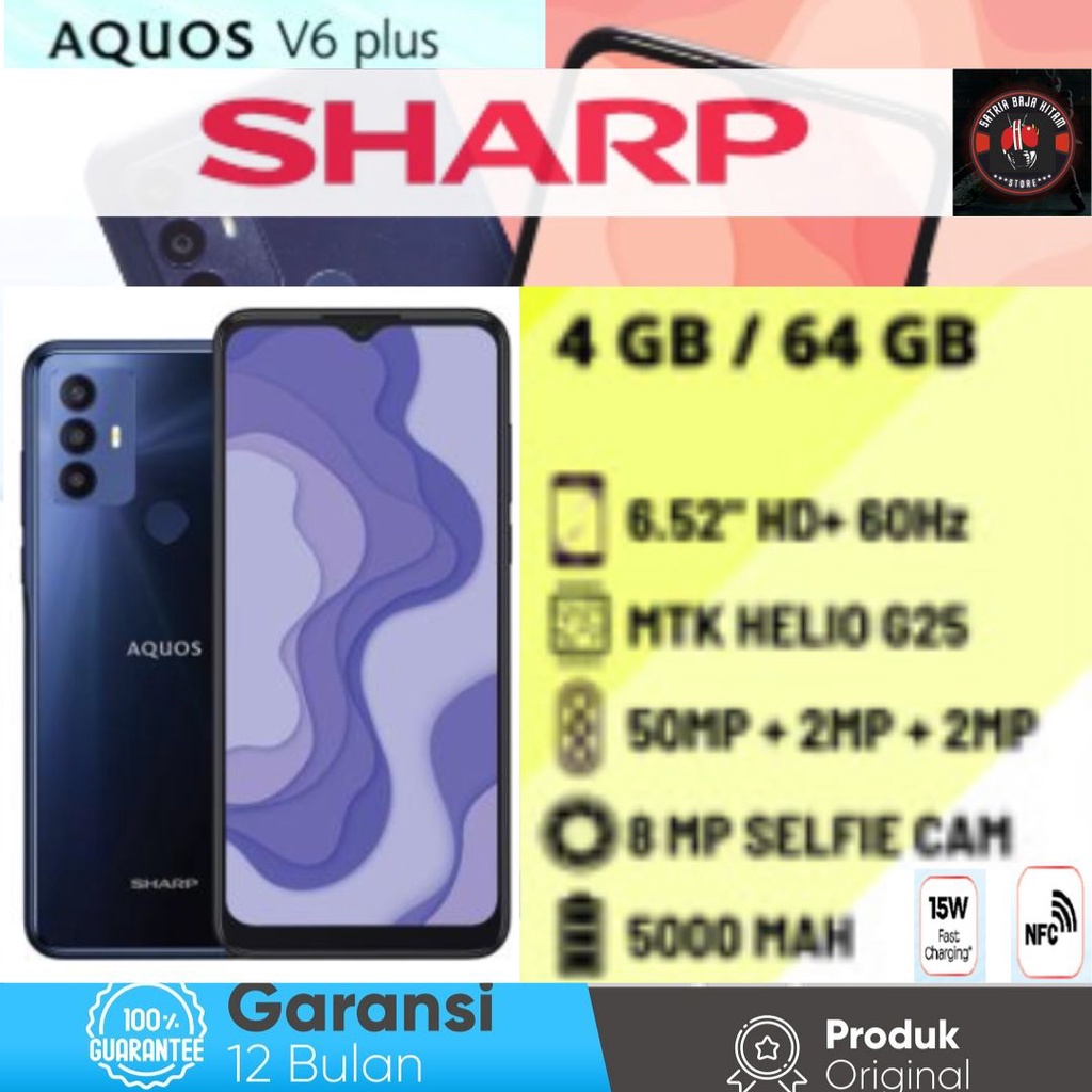 Sharp Aquos V6 RAM 3GB-ROM 32GB + V6 PLUS RAM 4GB - ROM 64GB -NFC- free anti gores + Handsfree - Garansi Resmi- murah