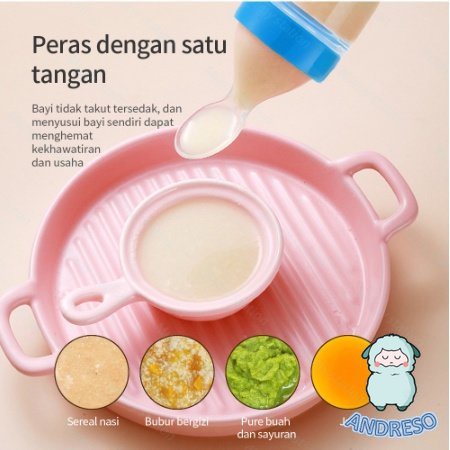 Botol Dot Silicone sendok makan bayi