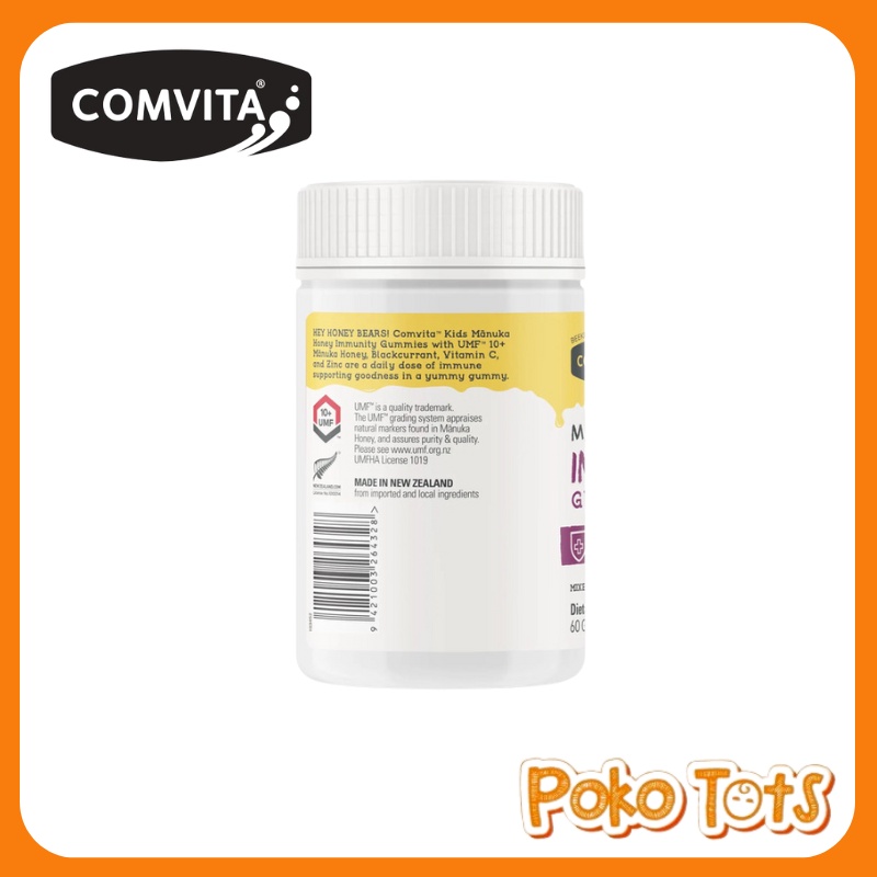 Comvita Kids Manuka Honey Immunity Gummies 60s with UMF 10+  Vitamin Imunitas Tubuh Anak WHS