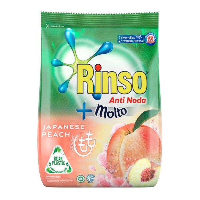 RINSO ANTI NODA 1.2KG JAPANESE PEACH