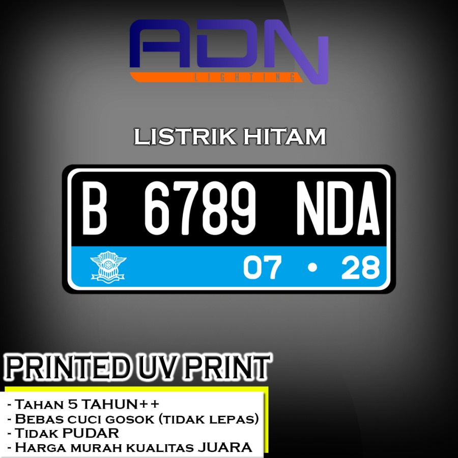 STICKER STIKER PLAT NOMOR UNTUK WINDSHIELD / VISOR UV Print