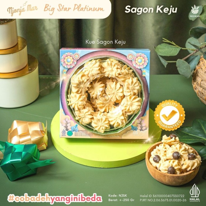 

Kue Kering Lebaran Njonja Sagon Keju Halal / Hampers Kue Lebaran