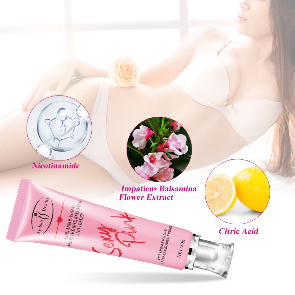 AICHUN Warm Gentle Pink Nenhong Cream 30Gr/Pemerah Bibir Dan Puting Miss V Pink Vagina Cream 100%Asli/Valid Pemutih Bagian Pribadi Esensi Krim Pemutih Selangkangan dan Miss V