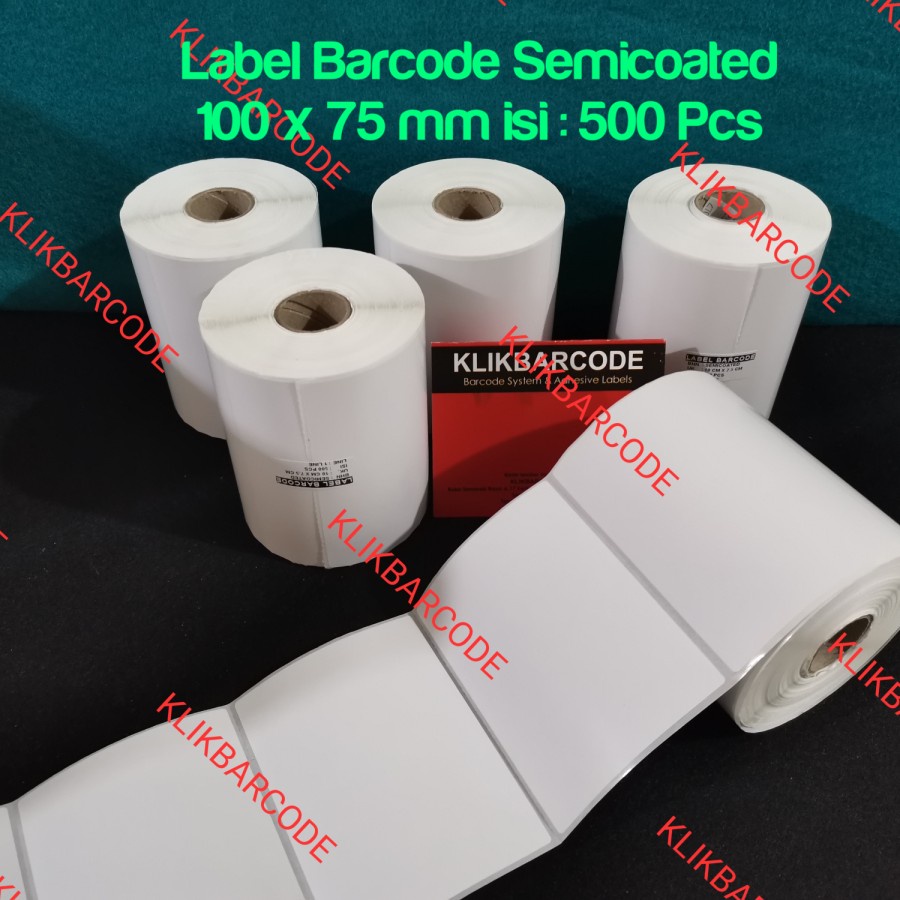 

LABEL BARCODE SEMICOATED 100 X 75 MM - 10 X 7,5 CM - ISI 500 PCS - TOP