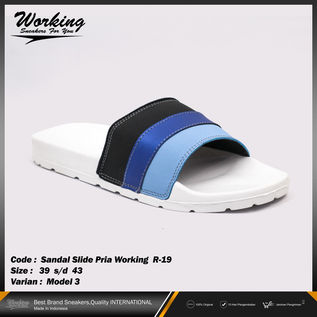 Sandal Slide Pria Working R-19 Anti Air