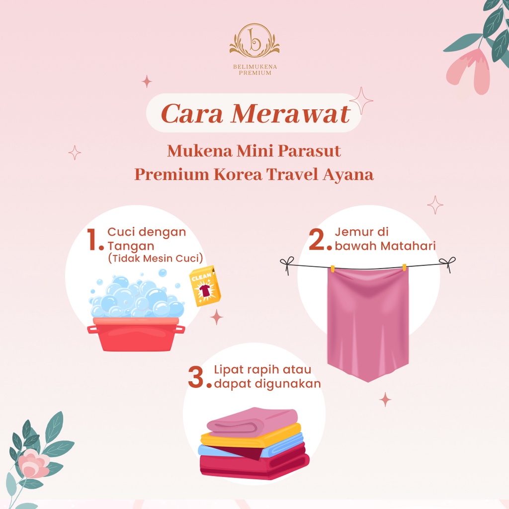 (Free Sajadah) Mukena Mini Parasut Premium Korea 3in1 Travel Ayana