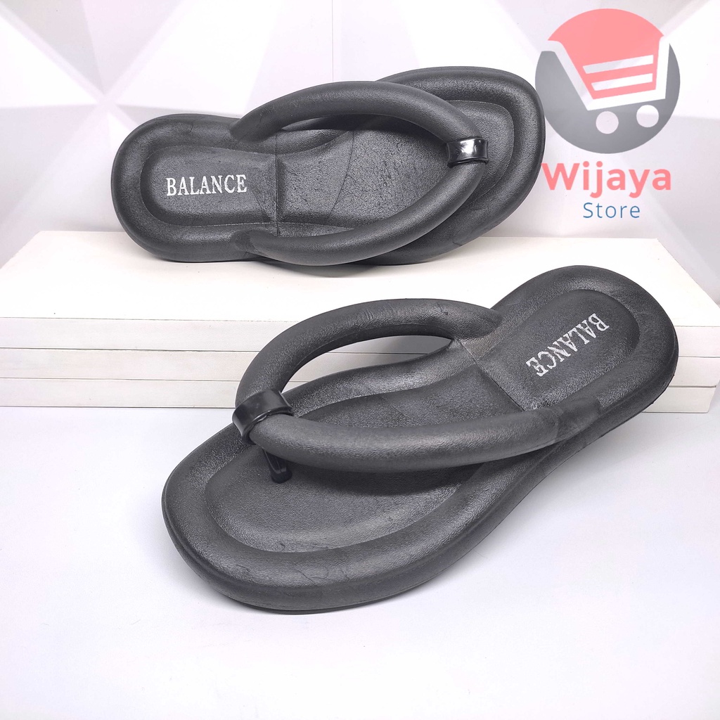 Sandal BALANCE 8387 Wedges Slop Wanita Sendal Slide Selop Bling-blink Import Cewek Perempuan