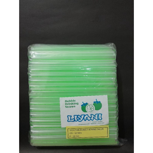 Sedotan Buble Besar Merk Liyani - Promo Sedotan bubble boba lancip 12 mm 1 Pack Berat 250 Gram Sedot