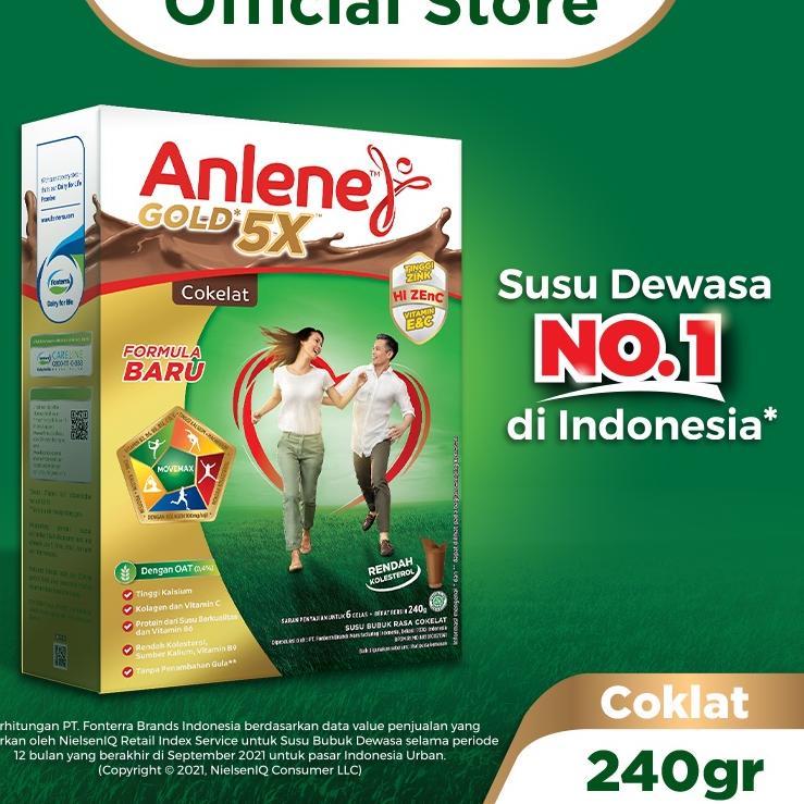 

✨Grosir✨ Anlene Gold 5X Susu Bubuk Dewasa Cokelat 240g - Nutrisi Tinggi Kalsium Untuk Tulang, Sendi, dan Otot murah