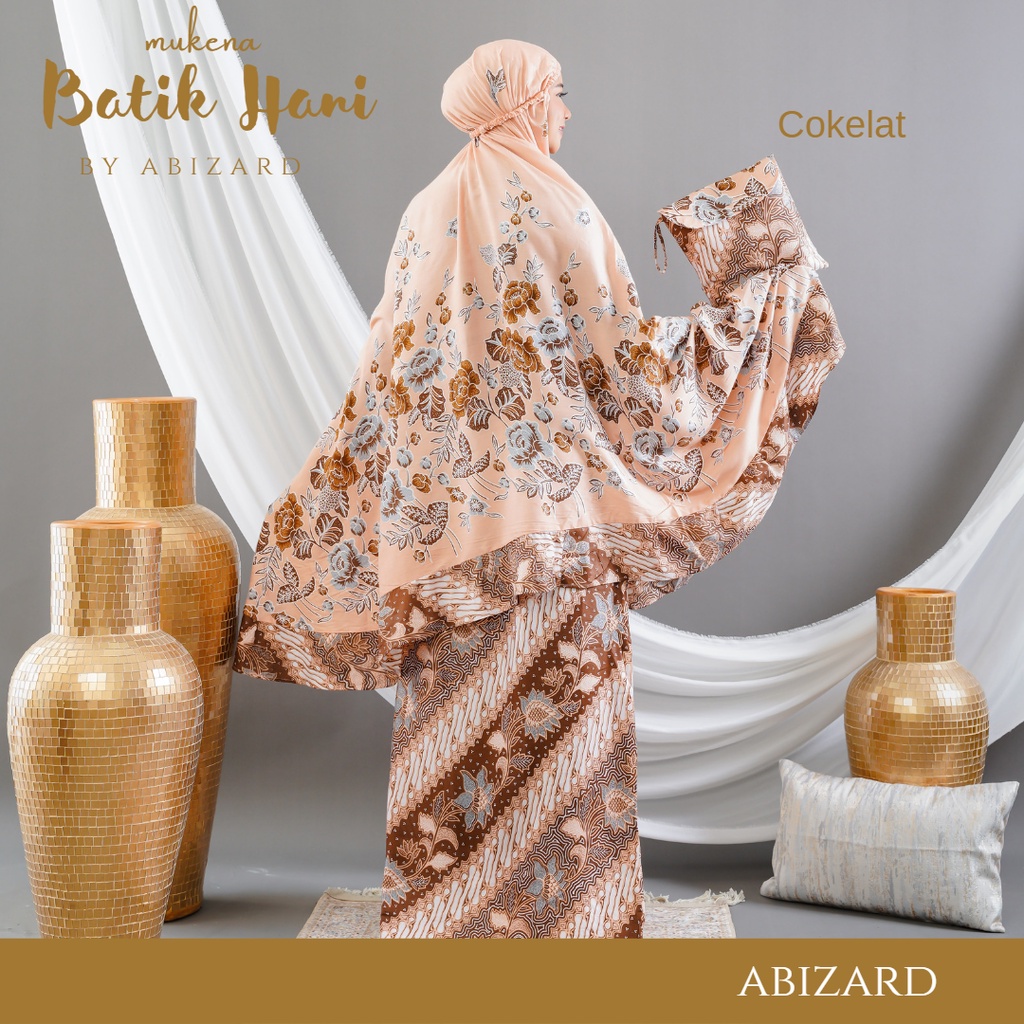 Abizard Mukena Dewasa Rayon Premium Terbaru Batik AZZURA Variasi Rampel jumbo