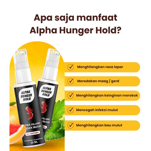 ALPHA HUNGER HOLD Spray Penghilang Penunda penahan gagal lapar cancel lewtke Membantu Melancarkan Pr