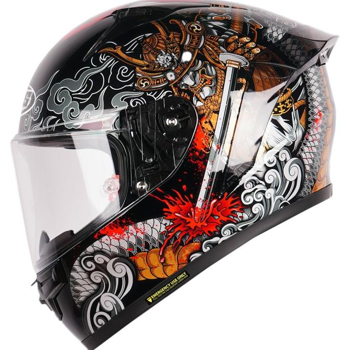 NJS ZX-1R HANZO BLACK Gloss/Doff - Helm Full Face