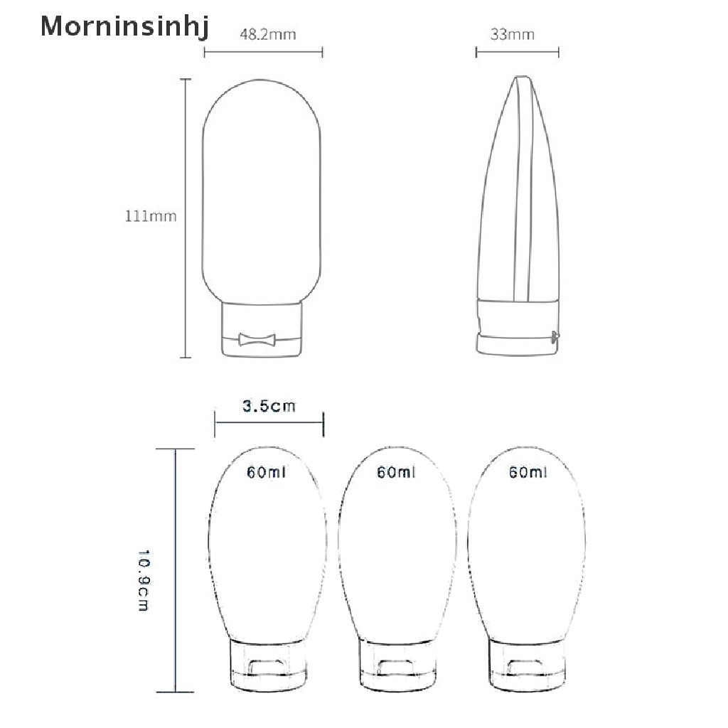 Mornin Botol Isi Ulang Portable Essence Shampoo Shower Gel Bottles Travel Kit Berisi id