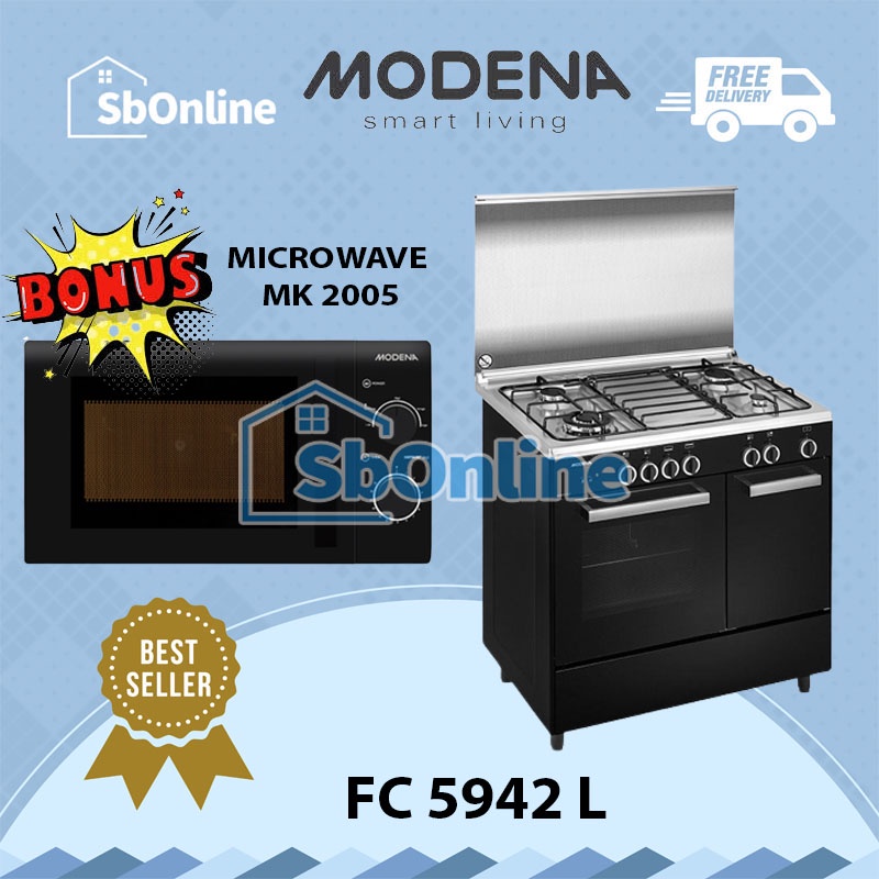 Freestanding Cooker Modena CARRARA FC 5942 L Hitam