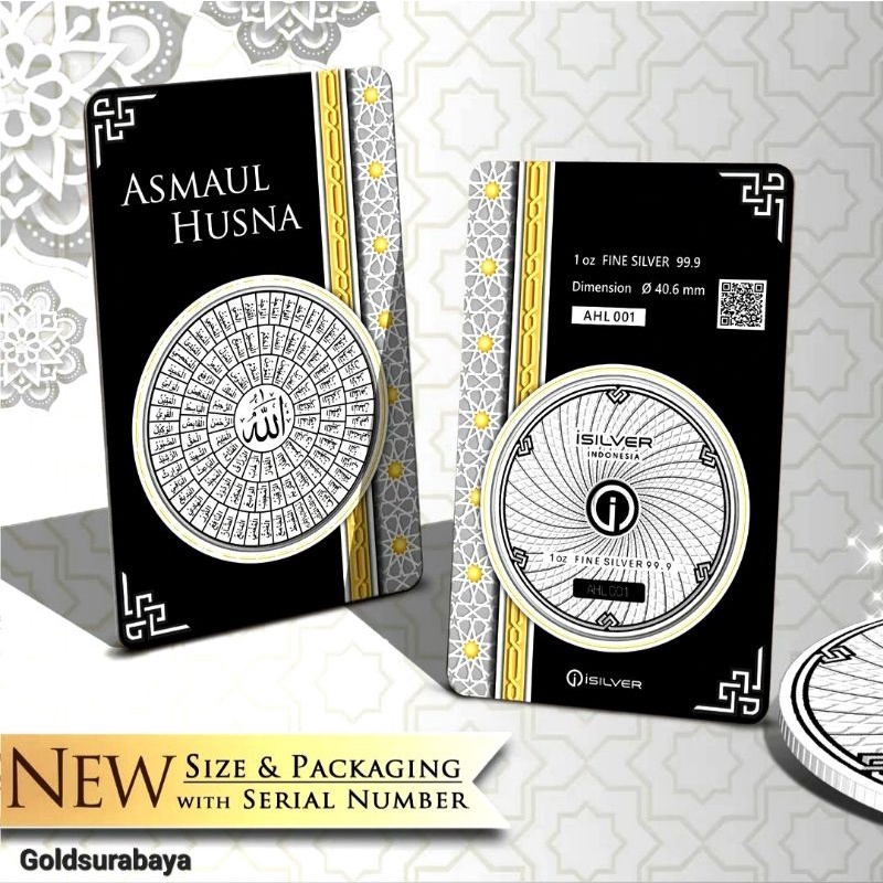Koin Perak Isilver Asmaul Husna V2 1oz Silver not antam nadir srh pamp