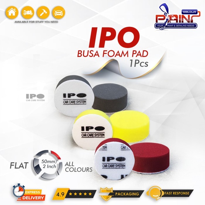 IPO Busa Flat Cutting Pad 2 inch - All Colours Busa Poles Flat 50mm