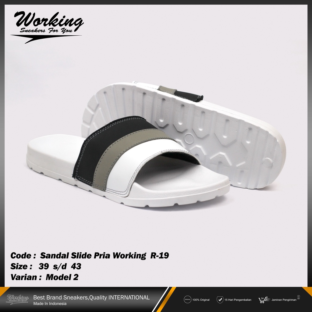 Sandal Slide Pria Working R-19 Anti Air