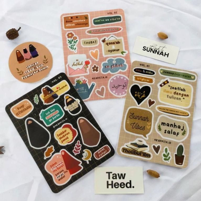 

D25 Sticker Sheet Tumblr Tempel Hp Manhaj Salaf Muslimah Islami Waterproof Scrapbook Diary Journal Bujo Aesthetic TERPOPULER わ
