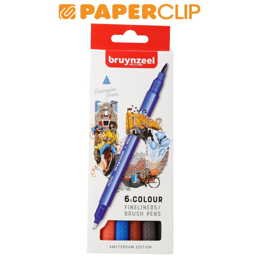 

FINELINER / BRUSH PENS BRUYNZEEL SET 6 60325606 AMSTERDAM EDITION