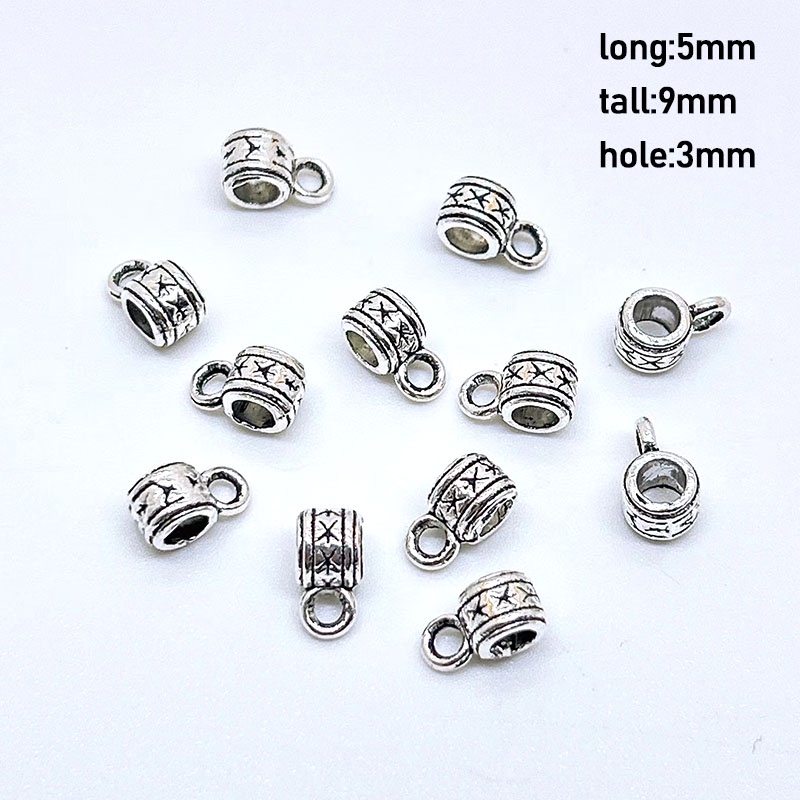 20pcs Zinc Three-way Bead DIY Manik-Manik Konektor Logam Lubang Besar Cocok Untuk Membuat Charm Gelang Kalung Liontin