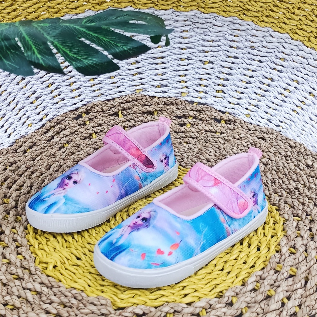 Sepatu Balet Pesta Anak Perempuan Motif Elsa Murah