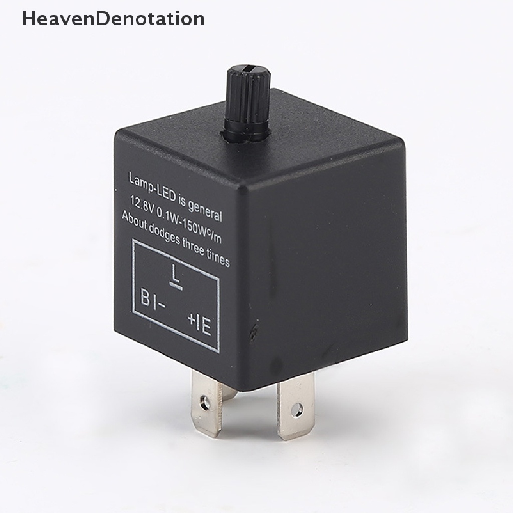 [HeavenDenotation] 3pin Mobil Motor LED Flasher Relay 12V Universal Elektronik Adjustable Freauency Lampu Sein LED Blinker Flasher Relay HDV