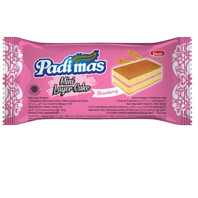 PADIMAS MINI LAYER CAKE STRAWBERRY 24X10GR