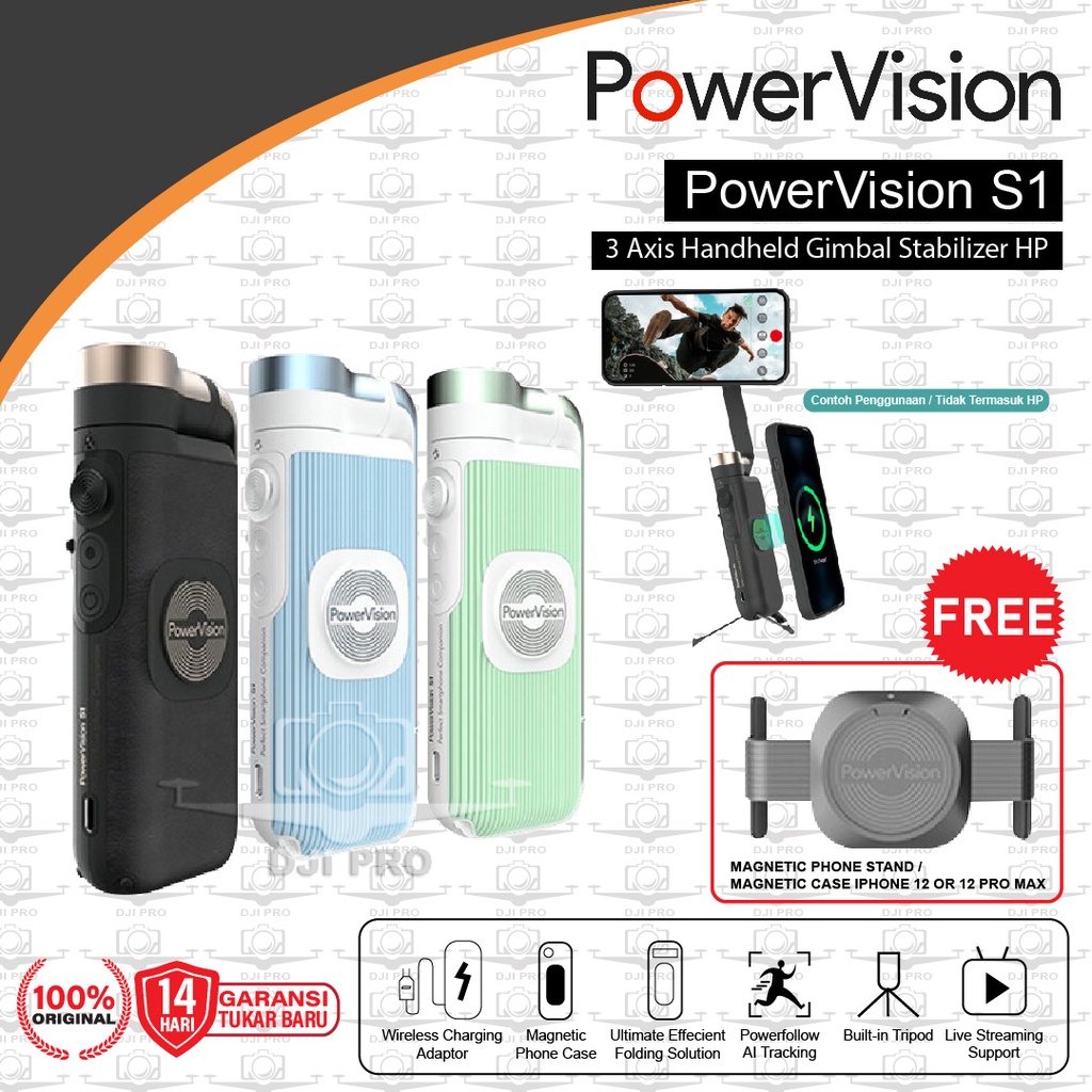 PowerVision S1 3 Axis Handheld Gimbal Stabilizer HP Power Vision S 1
