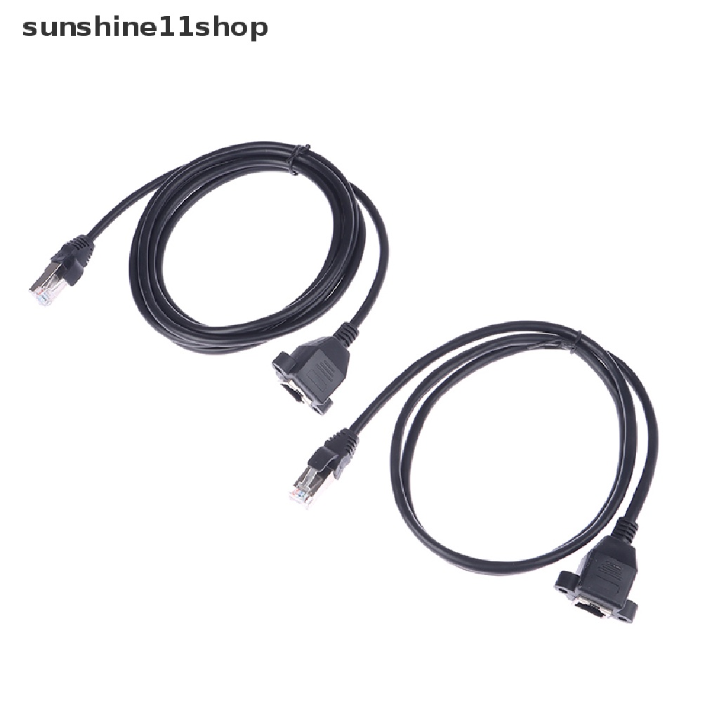 Sho 0.5/1.5/2m RJ45 Male to Female Mount LAN Jaringan Ekstensi Line Cord Kabel N