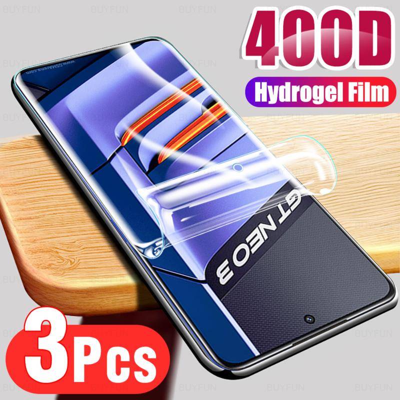 3pcs Pelindung Layar Untuk OPPO Realme 9 8 Pro Plus 9i 8i GT Explorer Master Q5 Pro Hydrogel Film Bukan Kaca Untuk OPPO Realme GT 2 Pro Neo 2 3 3T Pelindung HD Film