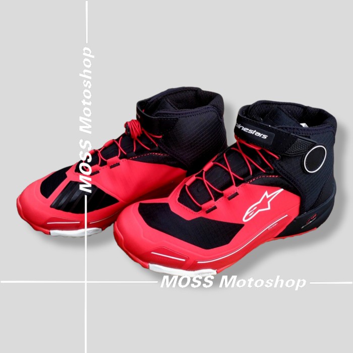 SEPATU RIDING ALPINESTAR CR-X DRYSTAR SHOES RED BLACK |WATERPROOF