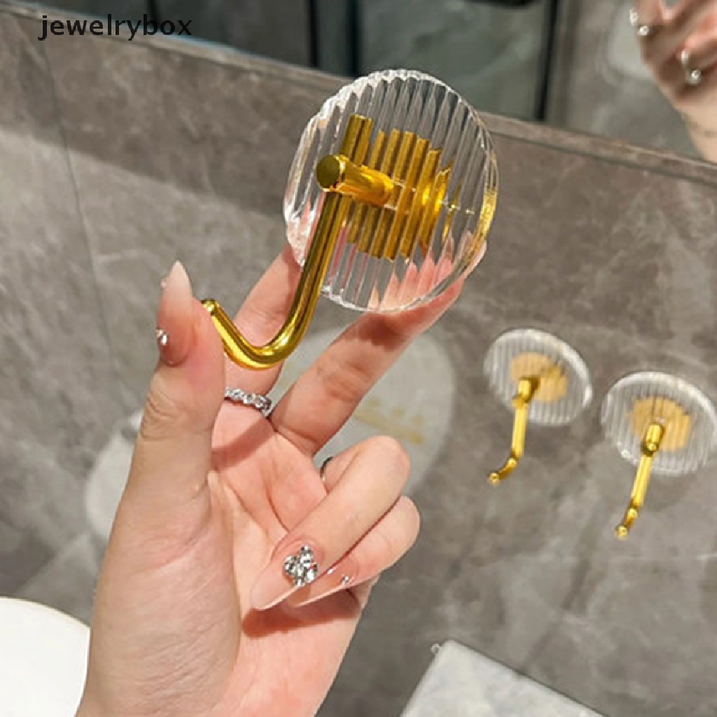 [jewelrybox] Acrylic Hook Wall Hook Perekat Kuat Handuk Ada Pelubang Gantung Dinding Gantungan Baju Kunci Pintu Tas Holder Butik