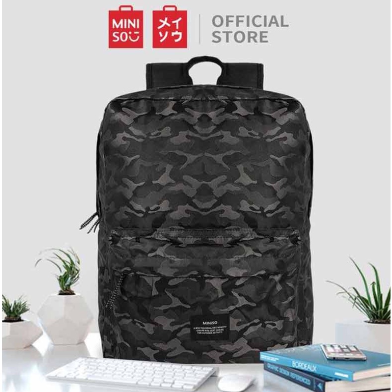 Tas Backpack Unisex Branded Miniso Army