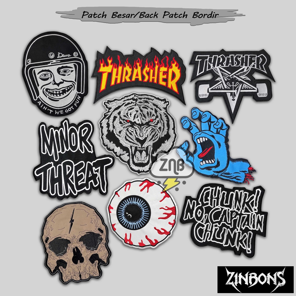 PATCH BESAR BACK PATCH BORDIR MUSIK PATCH MOTOR PATCH ZINBONS